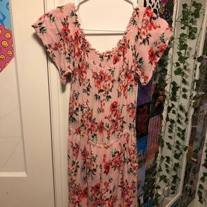 Floral off the shoulder romper
